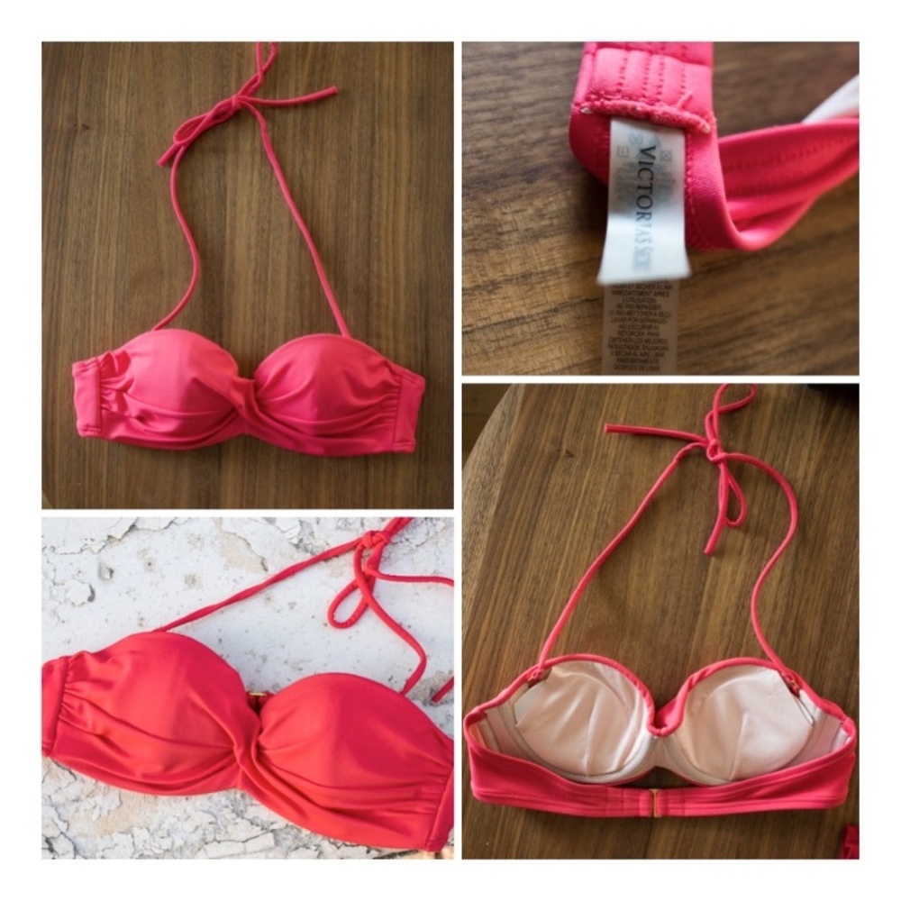 Victoria's Secret Coral Bikini Top S 32B